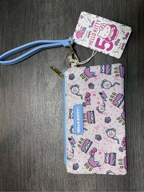 Hello Kitty Pink and Blue Wristlet Pouch